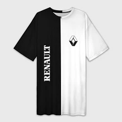 Женская длинная футболка Renault: Black & White