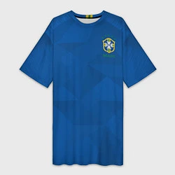 Женская длинная футболка Бразилия: Гостевая ЧМ-2018