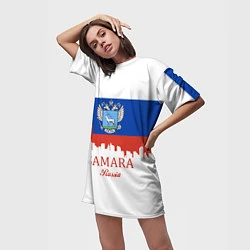 Футболка женская длинная Samara: Russia, цвет: 3D-принт — фото 2