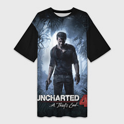 Футболка женская длинная Uncharted 4: A Thief's End, цвет: 3D-принт