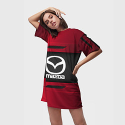 Футболка женская длинная Mazda Sport, цвет: 3D-принт — фото 2