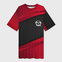 Футболка женская длинная Mazda: Red Sport, цвет: 3D-принт