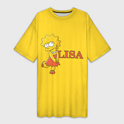 Женская длинная футболка Lisa Simpson