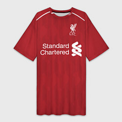 Футболка женская длинная FC Liverpool: Salah Home 18/19, цвет: 3D-принт