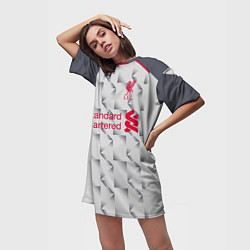 Футболка женская длинная FC Liverpool: Salah Alt 18/19, цвет: 3D-принт — фото 2