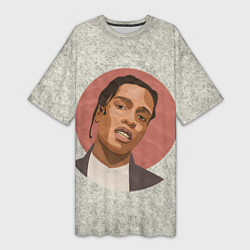 Футболка женская длинная ASAP Rocky: Runrise, цвет: 3D-принт