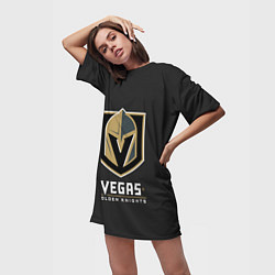 Футболка женская длинная Vegas: Golden Knights, цвет: 3D-принт — фото 2