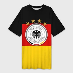 Футболка женская длинная Немецкий футбол, цвет: 3D-принт