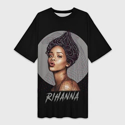 Женская длинная футболка Rihanna