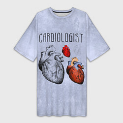 Женская длинная футболка Cardiologist
