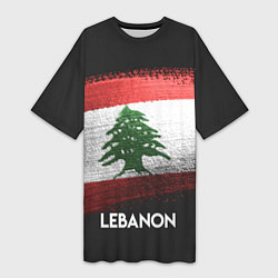 Футболка женская длинная Lebanon Style, цвет: 3D-принт