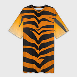 Женская длинная футболка Шкура тигра