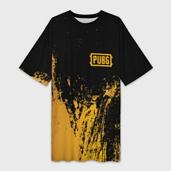 Женская длинная футболка PUBG: Yellow Colour