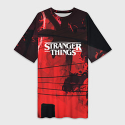 Женская длинная футболка Stranger Things: Red Dream