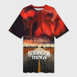 Женская длинная футболка Stranger Things: Road to Dream