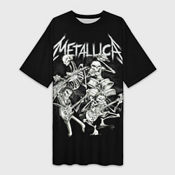 Женская длинная футболка Metallica: Bones Rock