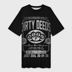 Женская длинная футболка AC/DC: Dirty Deeds