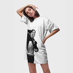 Футболка женская длинная ASAP Rocky: White Fashion, цвет: 3D-принт — фото 2