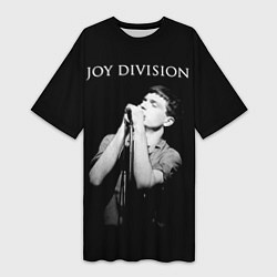 Футболка женская длинная Joy Division, цвет: 3D-принт