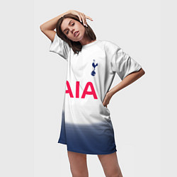 Футболка женская длинная FC Tottenham: Son Home 18-19, цвет: 3D-принт — фото 2