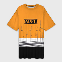 Футболка женская длинная Muse: Orange Mood, цвет: 3D-принт