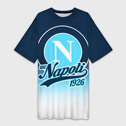 Футболка женская длинная Наполи ФК, цвет: 3D-принт