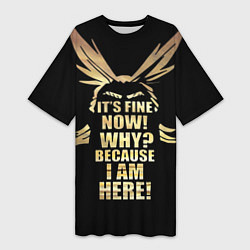 Футболка женская длинная МОЯ АКАДЕМИЯ НЕРО MY HERO ACADEMIA, цвет: 3D-принт