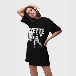 Футболка женская длинная Roxette, цвет: 3D-принт — фото 2