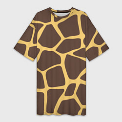 Женская длинная футболка Окрас жирафа