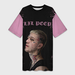 Женская длинная футболка LiL PEEP