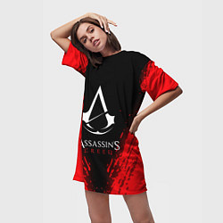 Футболка женская длинная Assassin’s Creed, цвет: 3D-принт — фото 2