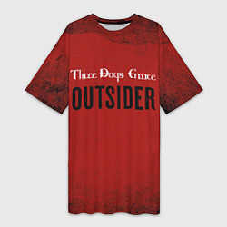Женская длинная футболка Three days grace Outsider
