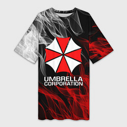 Футболка женская длинная UMBRELLA CORP, цвет: 3D-принт