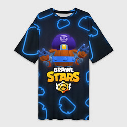 Женская длинная футболка Brawl Stars Darryl