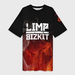 Футболка женская длинная LIMP BIZKIT, цвет: 3D-принт