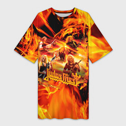 Женская длинная футболка Judas Priest