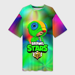 Футболка женская длинная BRAWL STARS, цвет: 3D-принт