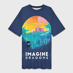 Женская длинная футболка Imagine Dragons