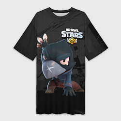 Женская длинная футболка Brawl Stars Crow Ворон