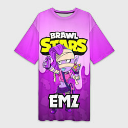 Женская длинная футболка BRAWL STARS EMZ