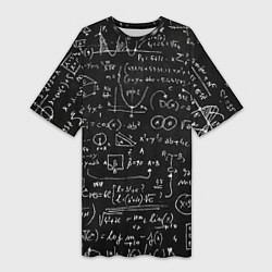 Женская длинная футболка Математические формулы