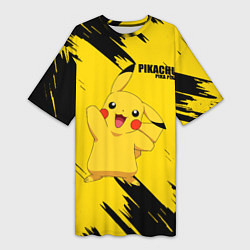 Женская длинная футболка PIKACHU: PIKA PIKA