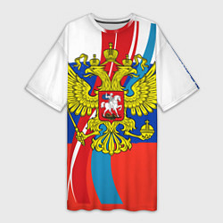 Женская длинная футболка Герб России