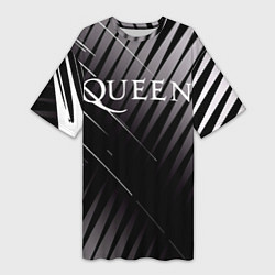 Футболка женская длинная Queen, цвет: 3D-принт