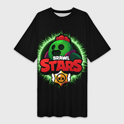 Женская длинная футболка Brawl Stars Spike