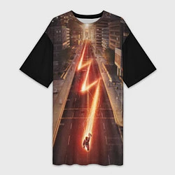 Женская длинная футболка The Flash