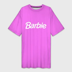 Футболка женская длинная Barbie, цвет: 3D-принт