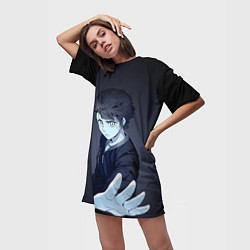 Футболка женская длинная БАШНЯ БОГА, цвет: 3D-принт — фото 2