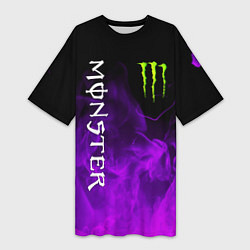 Футболка женская длинная MONSTER ENERGY, цвет: 3D-принт