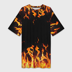 Женская длинная футболка FIRE ОГОНЬ